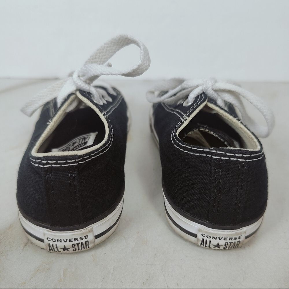 Converse Baby Toddler Chuck Taylor All Star Black Canvas Low Top Sneakers, 10 - Picture 7 of 11
